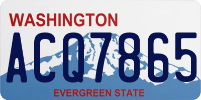 WA license plate ACQ7865