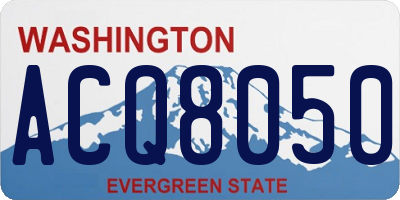 WA license plate ACQ8050
