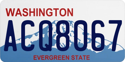 WA license plate ACQ8067