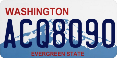 WA license plate ACQ8090