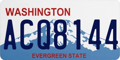 WA license plate ACQ8144