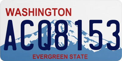WA license plate ACQ8153