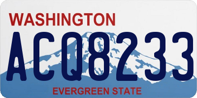 WA license plate ACQ8233