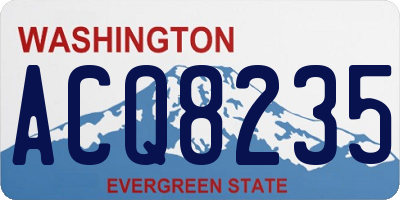 WA license plate ACQ8235