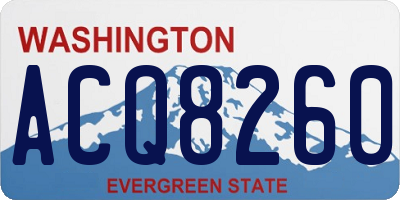 WA license plate ACQ8260