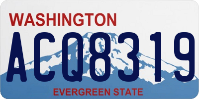 WA license plate ACQ8319