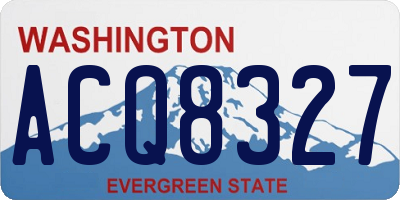 WA license plate ACQ8327