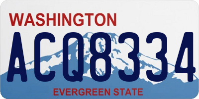 WA license plate ACQ8334