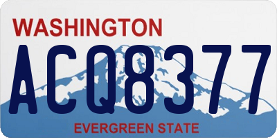 WA license plate ACQ8377