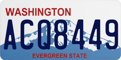 WA license plate ACQ8449
