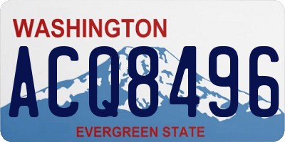 WA license plate ACQ8496