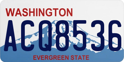 WA license plate ACQ8536