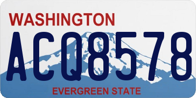 WA license plate ACQ8578