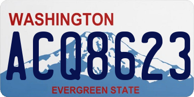 WA license plate ACQ8623
