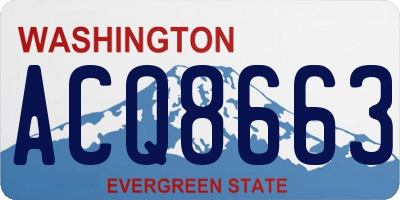 WA license plate ACQ8663
