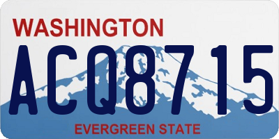 WA license plate ACQ8715