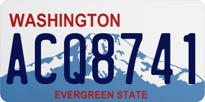 WA license plate ACQ8741