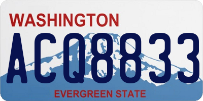 WA license plate ACQ8833