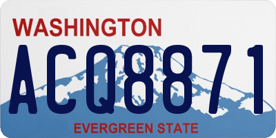 WA license plate ACQ8871