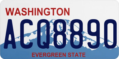 WA license plate ACQ8890