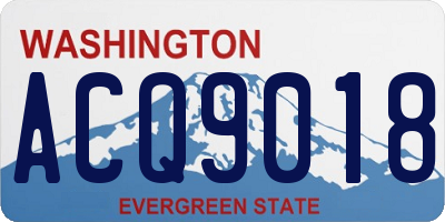 WA license plate ACQ9018