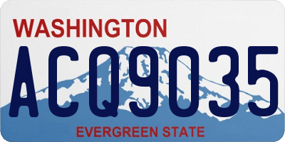 WA license plate ACQ9035