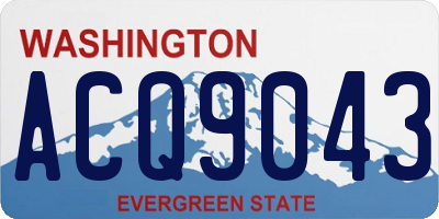 WA license plate ACQ9043