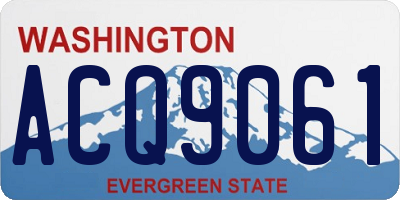 WA license plate ACQ9061