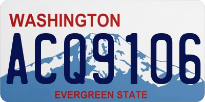 WA license plate ACQ9106