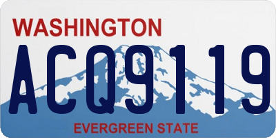 WA license plate ACQ9119