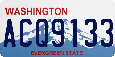 WA license plate ACQ9133