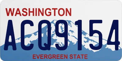 WA license plate ACQ9154