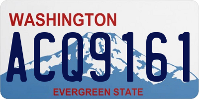 WA license plate ACQ9161
