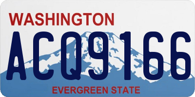 WA license plate ACQ9166