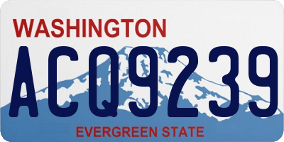 WA license plate ACQ9239