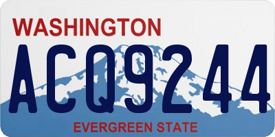 WA license plate ACQ9244