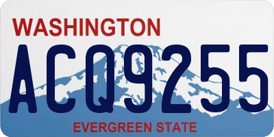 WA license plate ACQ9255