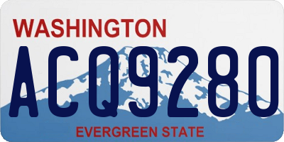 WA license plate ACQ9280