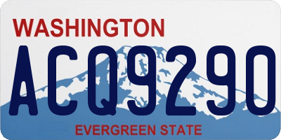 WA license plate ACQ9290