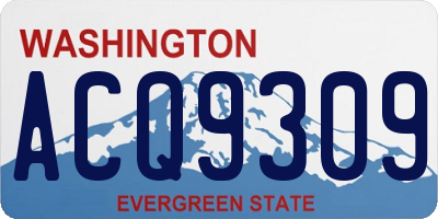 WA license plate ACQ9309