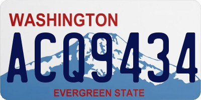 WA license plate ACQ9434