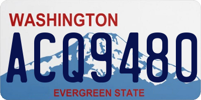 WA license plate ACQ9480