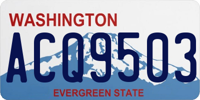 WA license plate ACQ9503