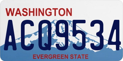 WA license plate ACQ9534