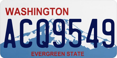 WA license plate ACQ9549