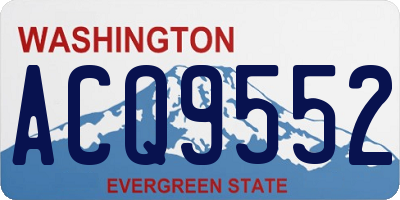 WA license plate ACQ9552