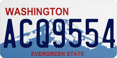 WA license plate ACQ9554