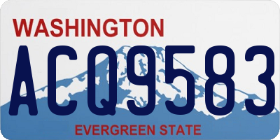 WA license plate ACQ9583