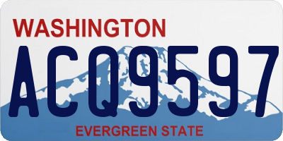 WA license plate ACQ9597