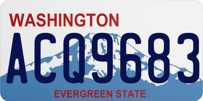 WA license plate ACQ9683